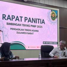 Siap Laksanakan Bimtek PNBP 2025, Panitia PTA Sulawesi Barat Gelar Rapat Pemantapan