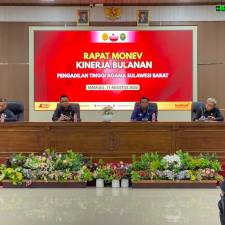 Rapat Monev Bulanan, PTA Sulawesi Barat Bahas Capaian dan Tindak Lanjut Kinerja