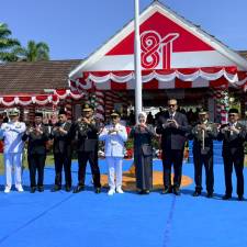Plt. Ketua PTA Sulawesi Barat dan Para Hakim Tinggi Hadiri Upacara HUT ke-81 Kemerdekaan RI