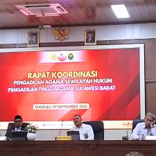 PTA Sulawesi Barat dan Pengadilan Agama Sewilayah Bedah Penanganan Perkara dalam Rakor 
