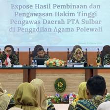Evaluasi Hasil Pengawasan, PTA Sulawesi Barat Beri Pembinaan di PA Polewali